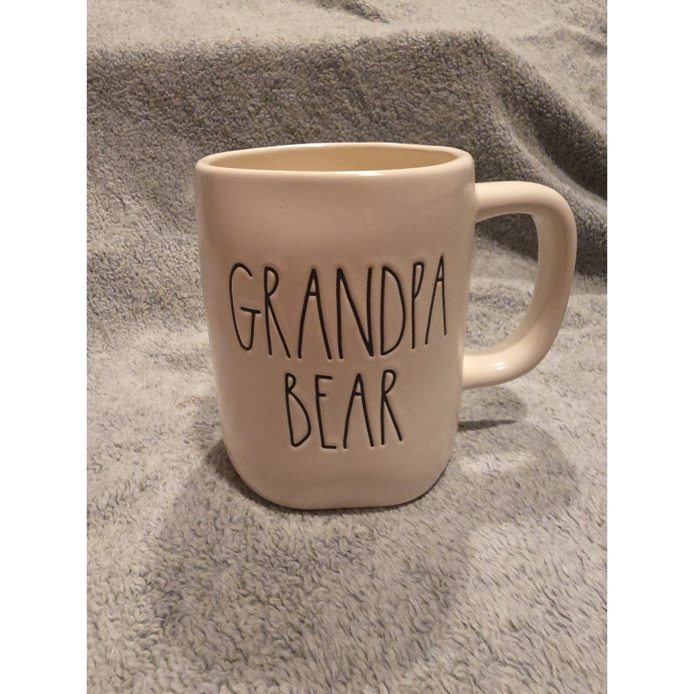 Rae Dunn Grandpa Bear White Mug - Father's Grandfather's Day Gift Cozy Cup